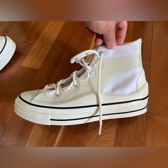 Converse Street Utility Chuck 70 Utility High Top sz 8.5 White/Egret/Black - Picture 5 of 7